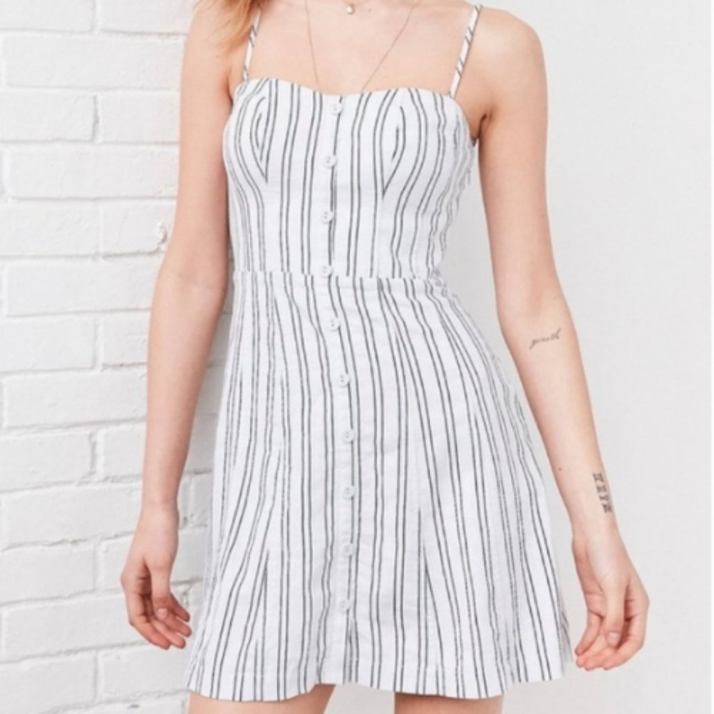 Striped Button Down Kimchi Blue Lilyana Dress (UO)